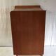 Vintage solid wood chest of drawers with rattan decor - 60s/70s