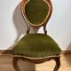 A pair of antique upholstered side chairs/Victorian balloon-back