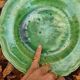 Hollow plate in green glazed clay Etienne Noël