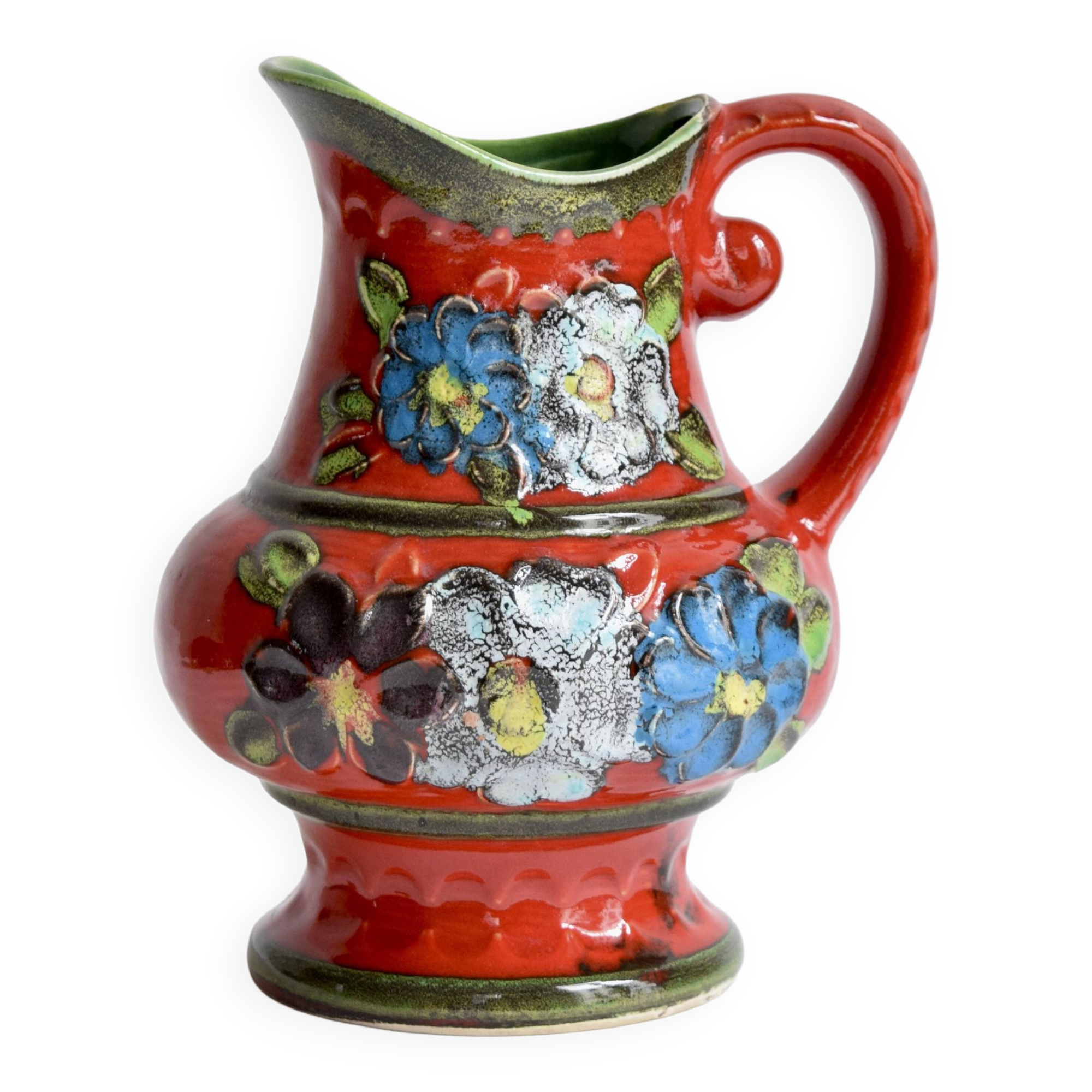 Bay Keramik - Vintage pitcher model 99 20 - Floral decor - Made in West Germany