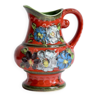 Bay Keramik - Pichet vintage modèle 99 20 - Décor floral - Made in West Germany