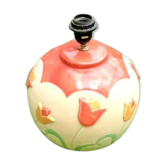 Important ceramic ball with tulip decoration