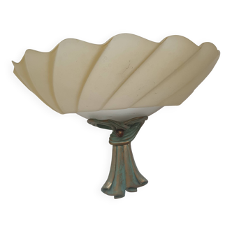 Vintage Italian resin and glass wall light