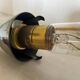 Vintage brass white Opaline Glass Wall Sconce