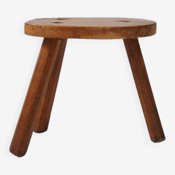 Tabouret Rustique en Bois, 1920s