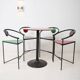 4 Memphis style bar stools, 1980s