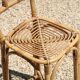 Pair of bamboo rattan bar stools, 70s