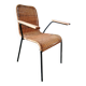 Fauteuil en rotin, structure métal, Allemagne, années 70