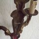 Pair of double Empire wall sconces in bronze from the French period with flame 5160.