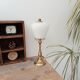 Art deco lamp in brass and opaline