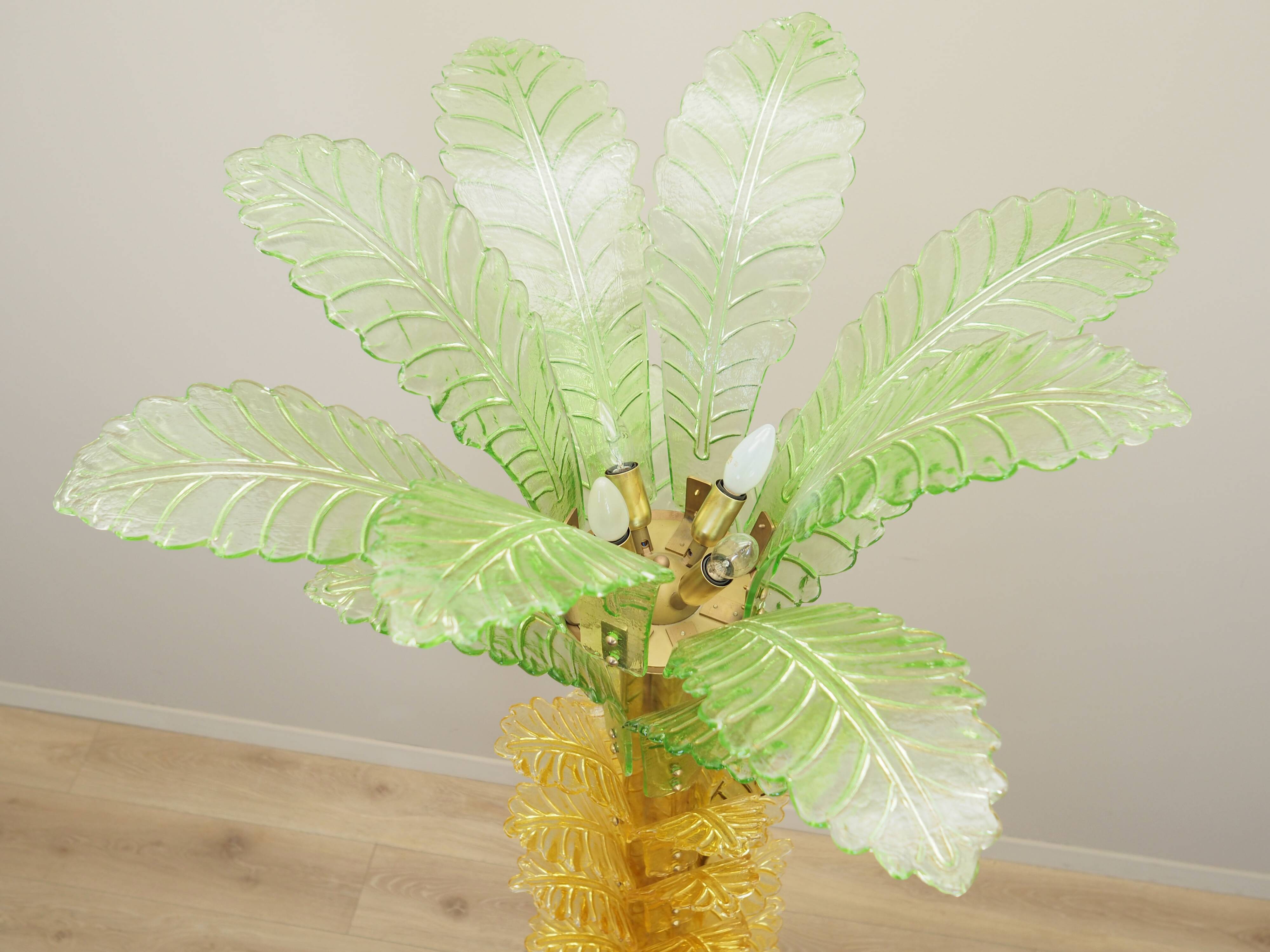 Palma lamp, Murano glass, Italian design, 1970s, manufacture: Italy