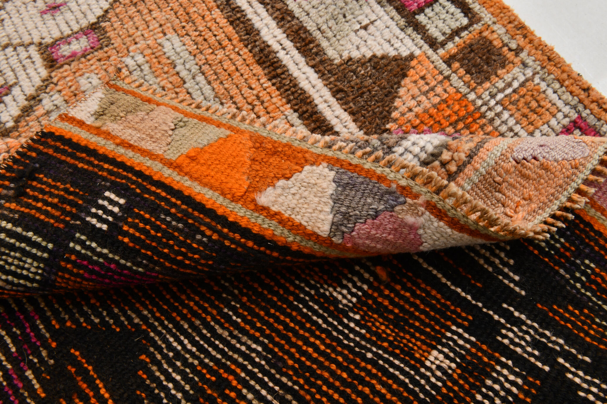 3x14 1960s Antique Vintage Runner Rug,84x427Cm