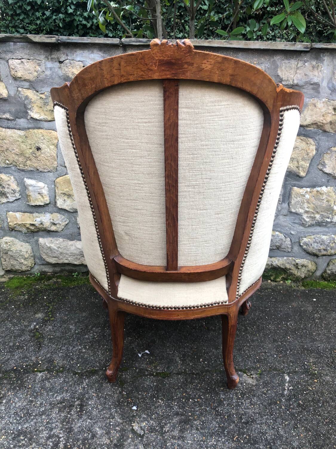 Fauteuil bergère à oreilles Louis XV
