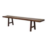 Grand banc de ferme en bois patiné
