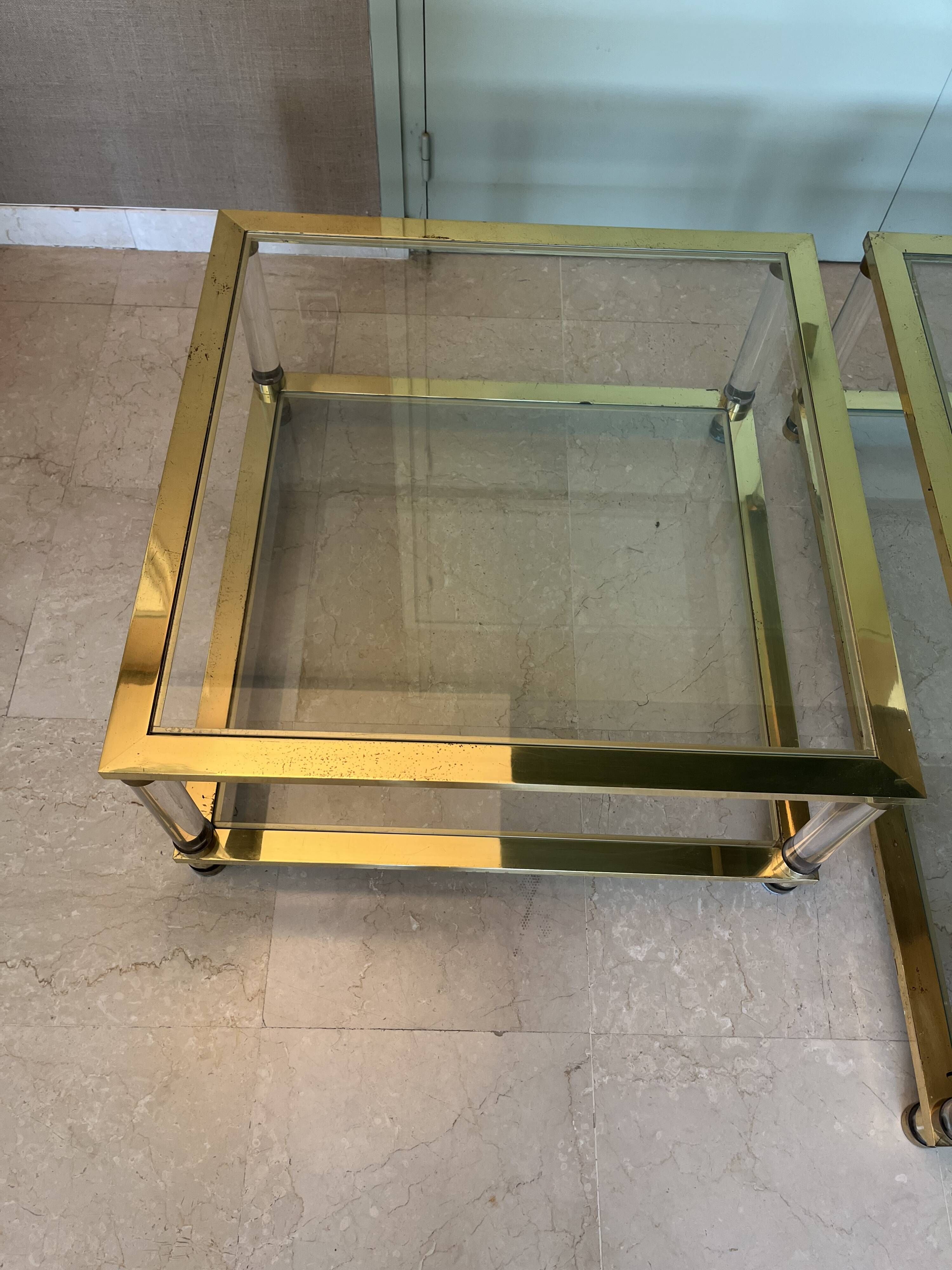 Lot de 2 Tables basses dans le goût de Pierre Vandel