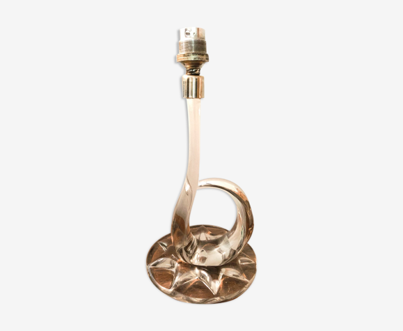 Pied de lampe en verre année 50
