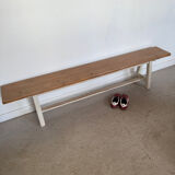 Vintage solid wood farmhouse bench