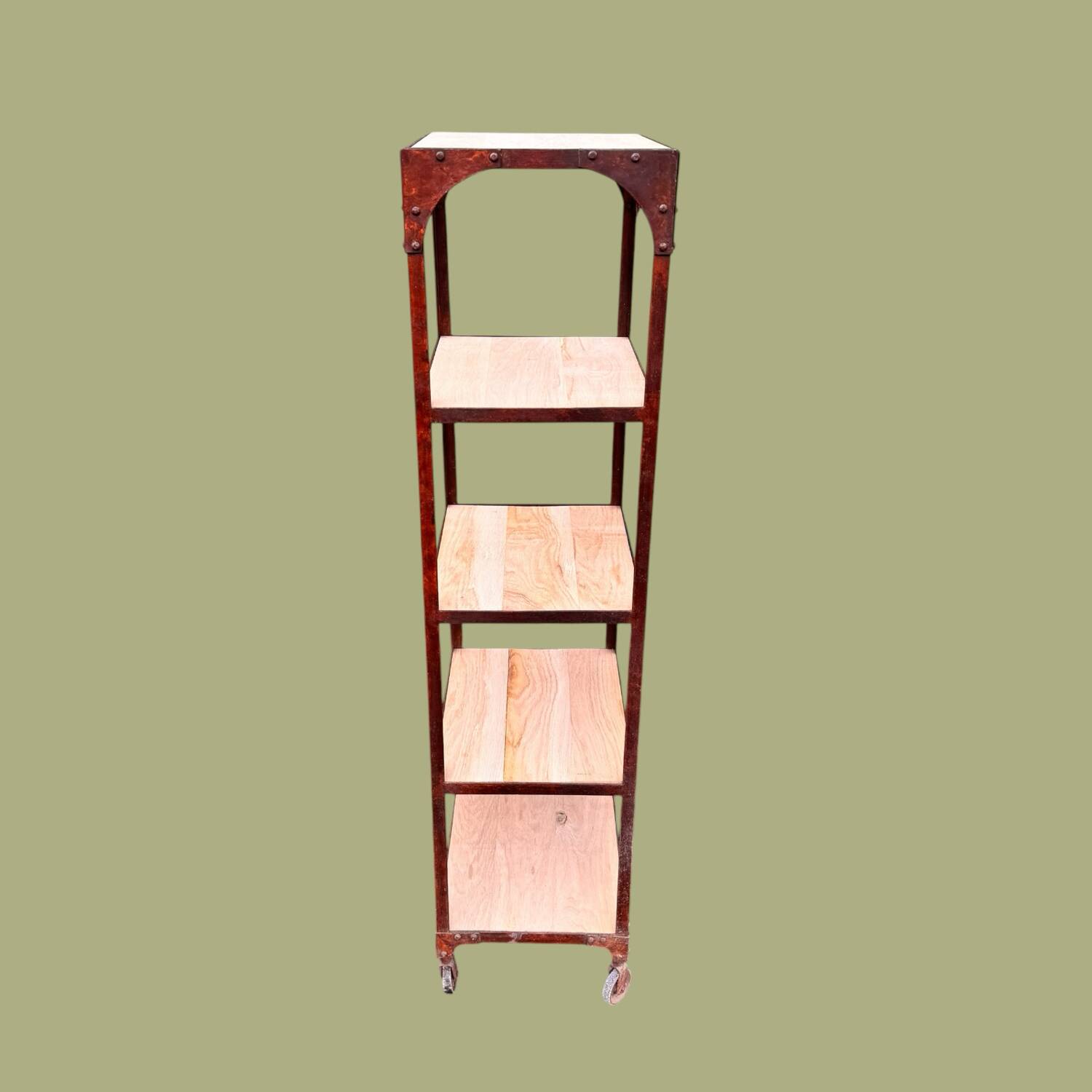 Antique workshop furniture, industrial shelving