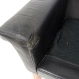 Scandinavian leather armchair, Sweden, 1960