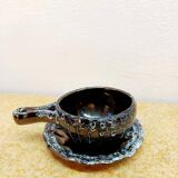 Six vintage Sars Poteries coffee cups, 1960