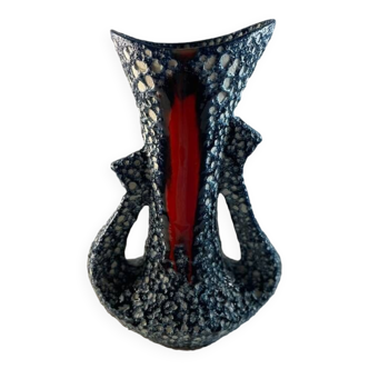 Blue Fat Lava Vase