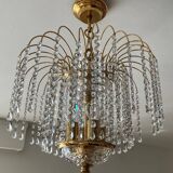 60s-70s crystal tassel cascade chandelier