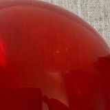 Red glass vase
