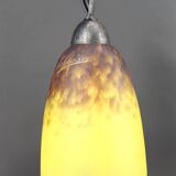 Important Double-Headed Lamp, Wrought Iron by Schneider, France, c. 1920