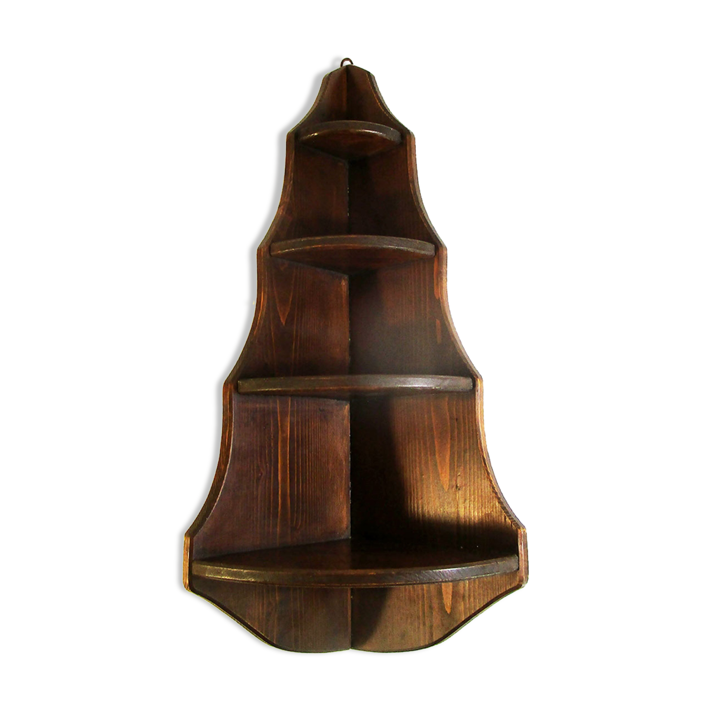 Wooden corner shelf
