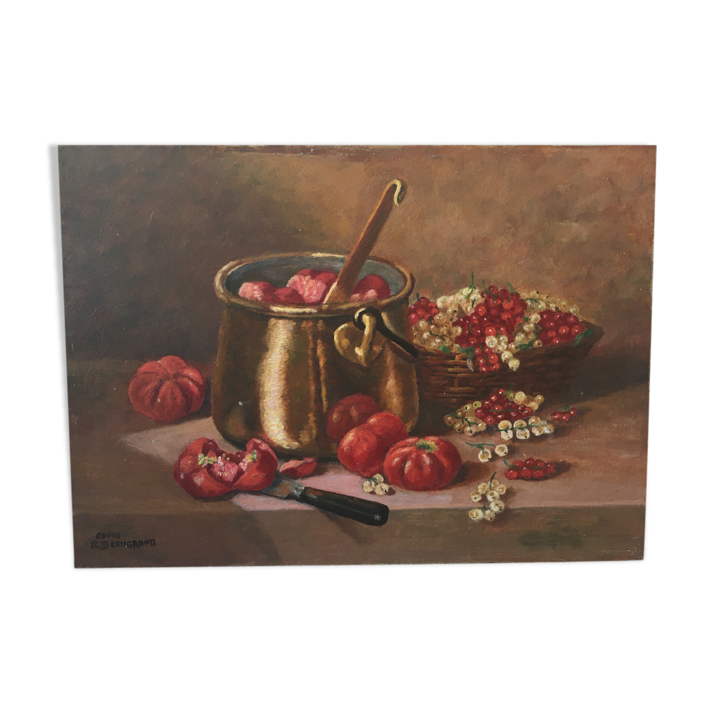 Nature Dead oil on rigid support