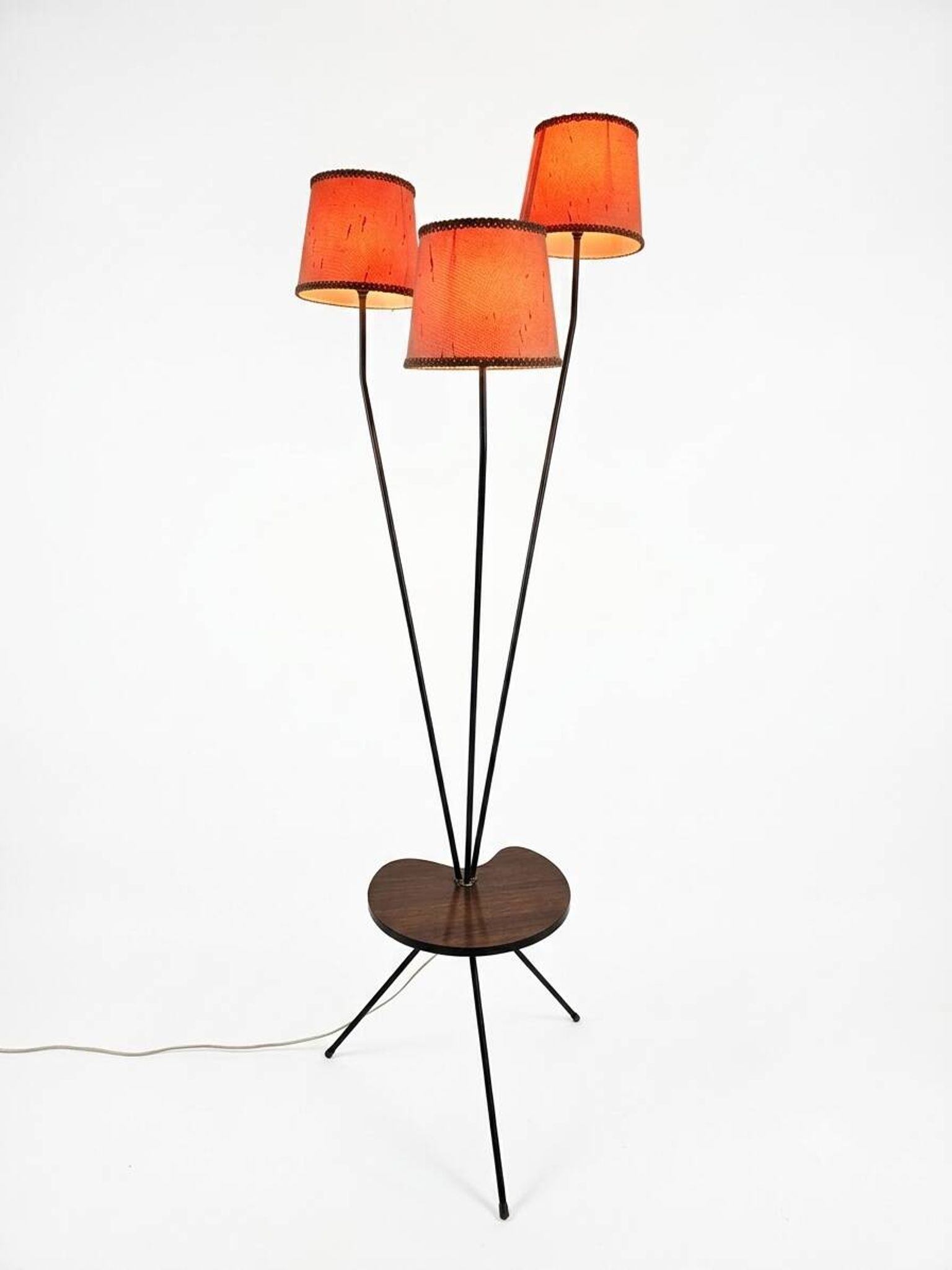 1950s/60s tripod floor lamp with 3 lights.