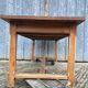 Vendée farmhouse table with cat bar and 2 drawers in solid cherry wood.
