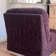 Vintage 1970s lounge chair in chocolate brown velvet with a chrome base.