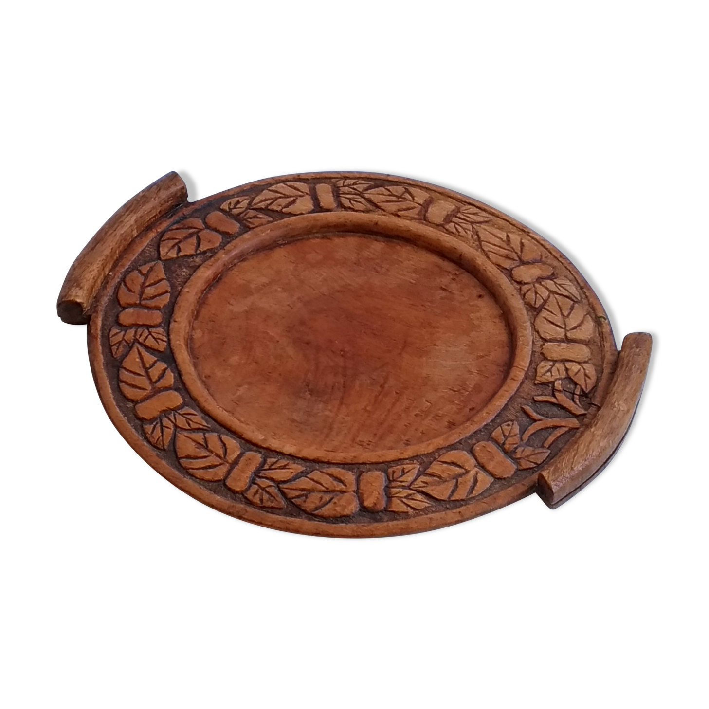 Carved wooden tray 40cm