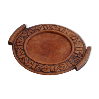 Carved wooden tray 40cm