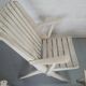 Lot 5 garden armchairs in vintage white wood