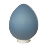 Lampe œuf pop en verre bleu 80's
