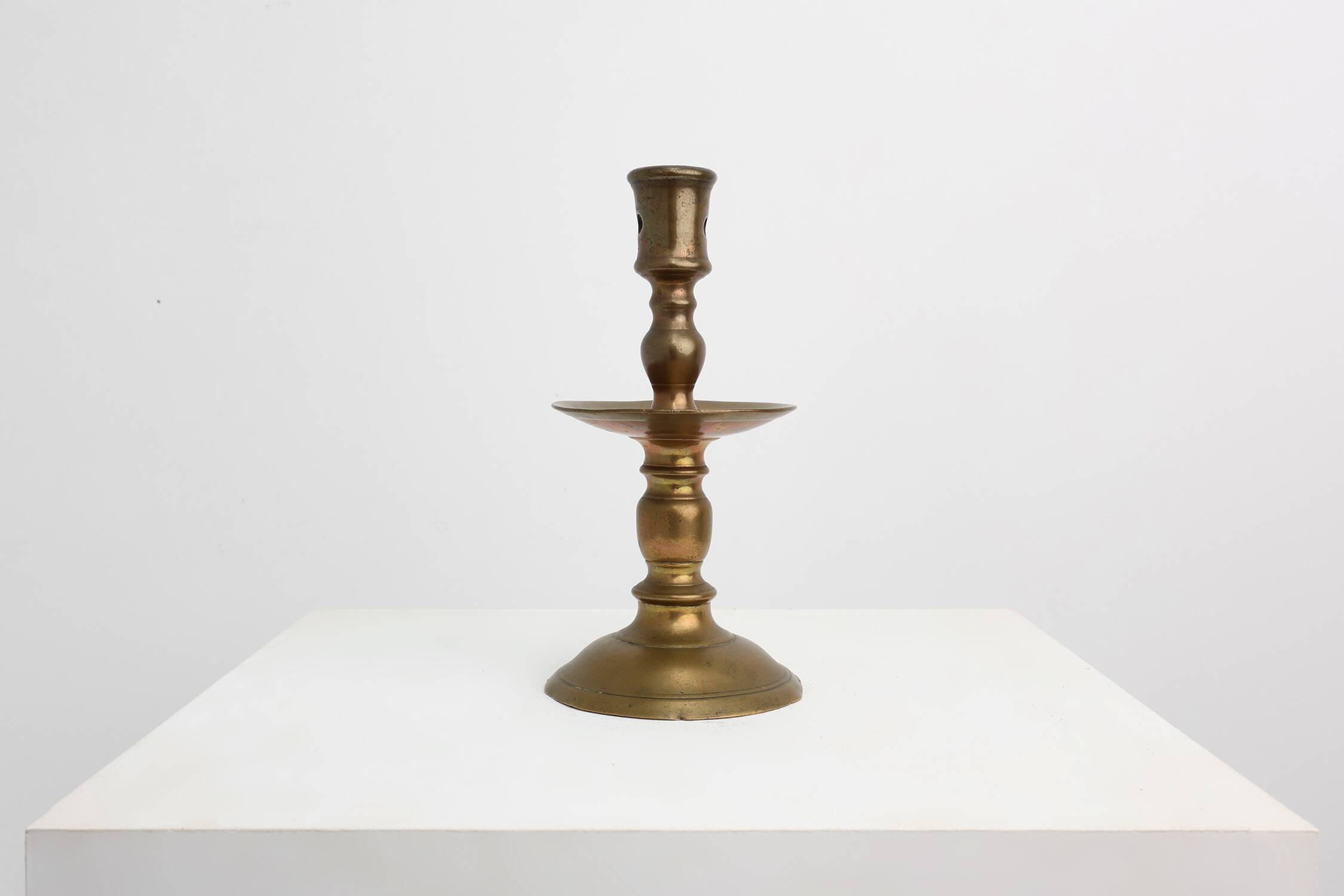 17th-Century Belgian Bronze Candlestick in Renaissance Style