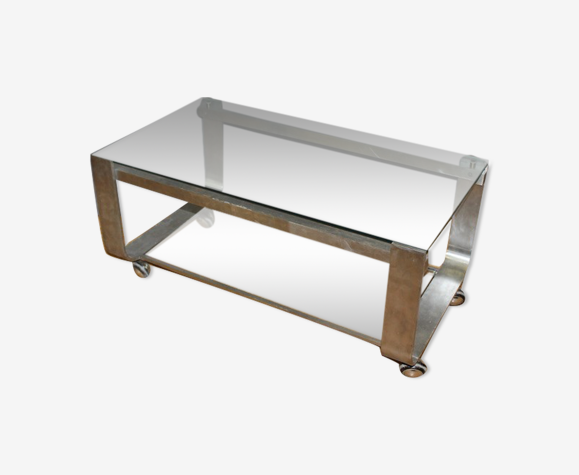 Coffee table with two trays circa 1970