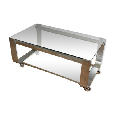 Table basse à deux plateaux vers 1970