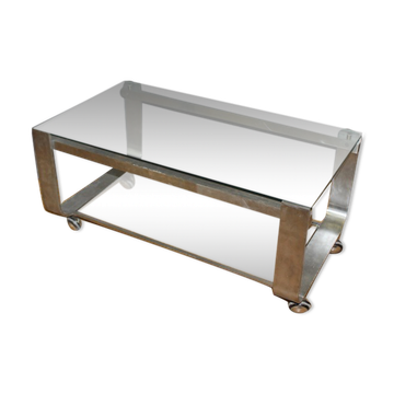 Coffee table with two trays circa 1970