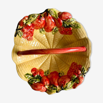 Coupe à fruits vintage saladier barbotine italienne