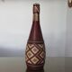 Bouteille éthnique en cuir, années 60-70