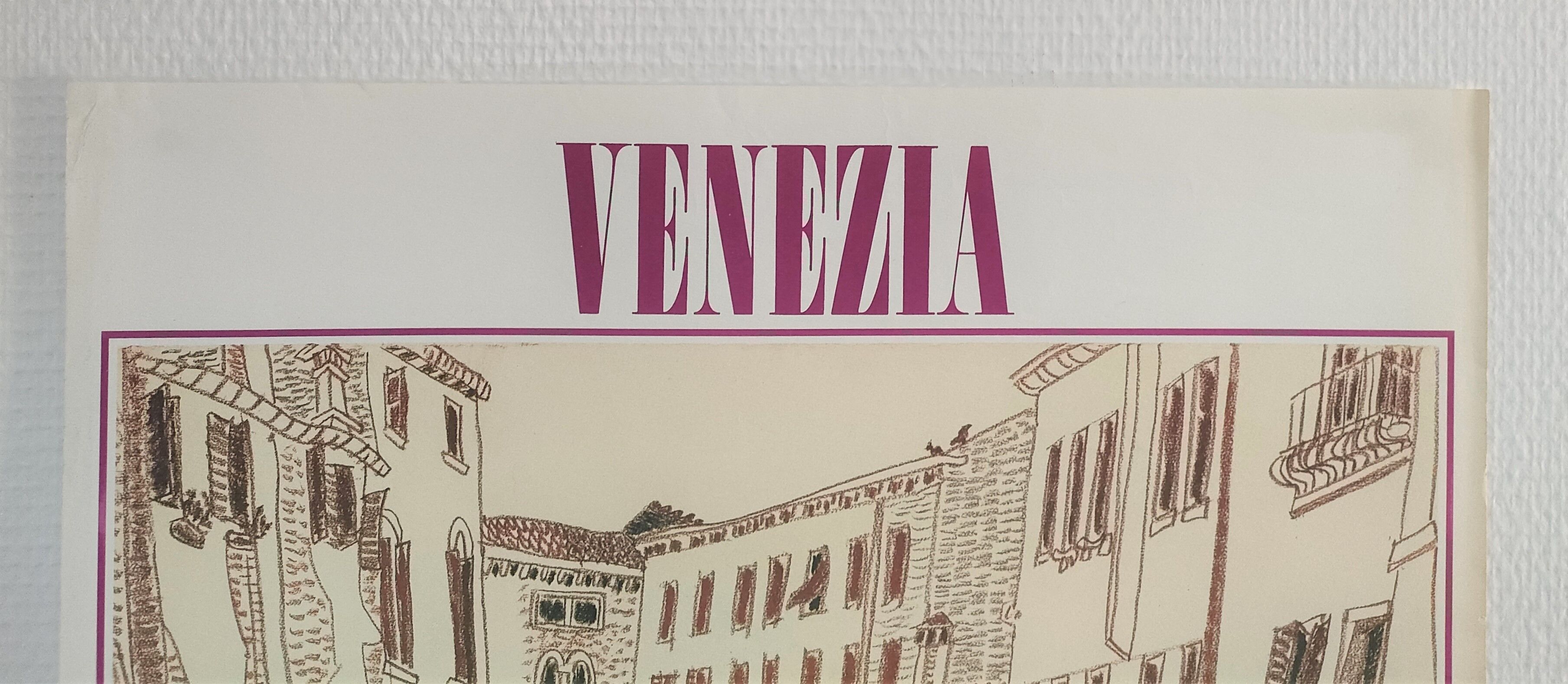 Original poster exhibition Venezia Henri Landier Paris 1988