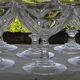 Set of 6 ARQUES crystal champagne glasses. Rambouillet model.