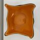Cut handkerchief vintage ceramic two-tone free-form orange black