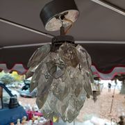 Lustre pampilles glycine / verre / cristal