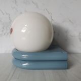 Vintage metal and opaline wall lamp