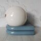 Vintage metal and opaline wall lamp