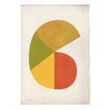 Series of 4 collages on old paper signed Eawy